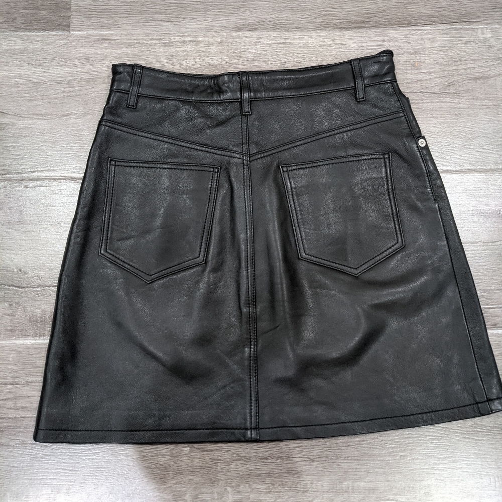 The Kooples 100% Lambskin Leather Mini Skirt - Picture 6 of 12